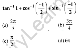 Maths MCQs for Class 12 with Answers Chapter 2 Inverse Trigonometric Functions Q5