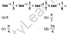 Maths MCQs for Class 12 with Answers Chapter 2 Inverse Trigonometric Functions Q27