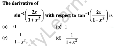Maths MCQs for Class 12 with Answers Chapter 5 Continuity and Differentiability Q33