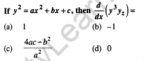 Maths MCQs for Class 12 with Answers Chapter 5 Continuity and Differentiability Q40