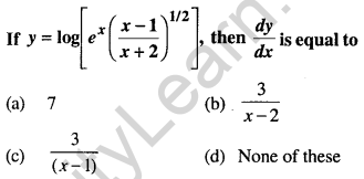 Maths MCQs for Class 12 with Answers Chapter 5 Continuity and Differentiability Q23
