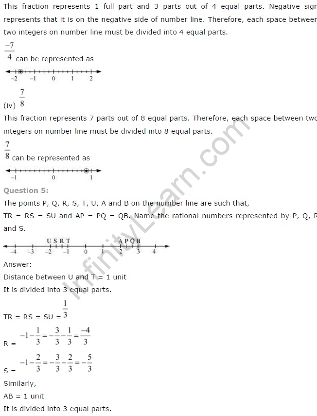 NCERT Solutions for Class 7th Maths Rational Numbers Exercise 9.1