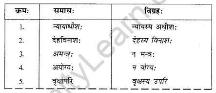 Abhyasvan Bhav Sanskrit Class 10 Solutions Chapter 7 समासा 1.2