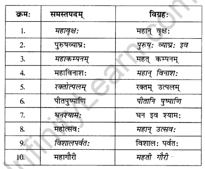 Abhyasvan Bhav Sanskrit Class 10 Solutions Chapter 7 समासा 1.4