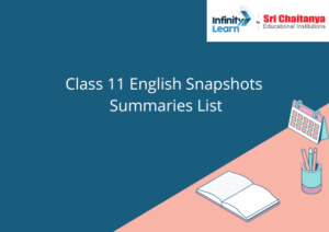 Class 11 English Snapshots Summaries List