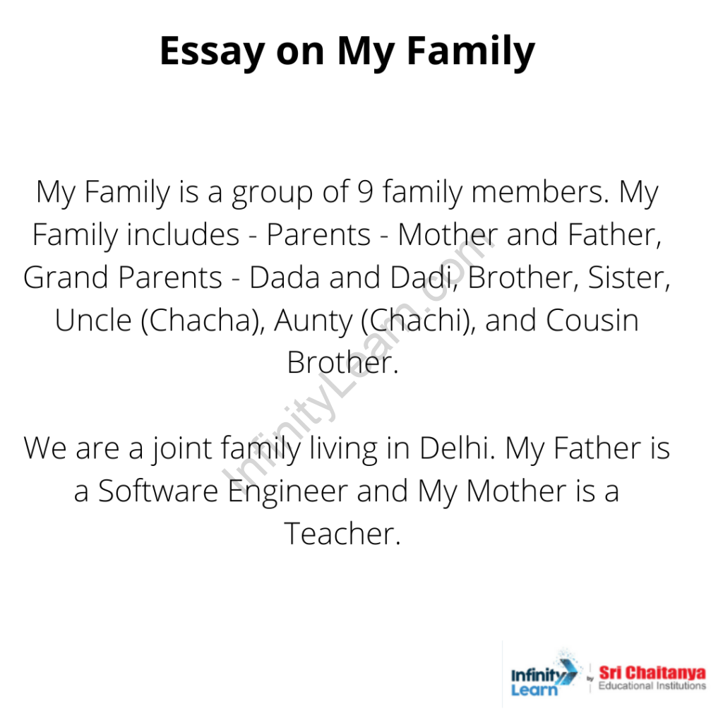 essay on my family class 5