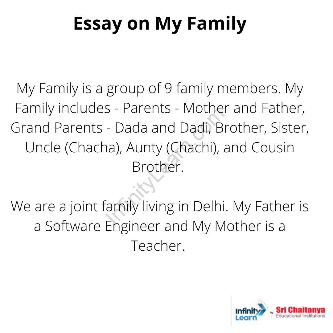 essay on my family for class 4