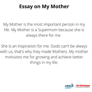 essay on mother for kg