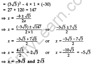 Important Questions for Class 10 Maths Chapter 4 Quadratic Equations 51