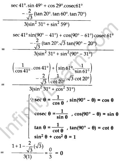 Important Questions for Class 10 Maths Chapter 8 Introduction to Trigonometry 15
