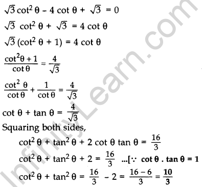 Important Questions for Class 10 Maths Chapter 8 Introduction to Trigonometry 52