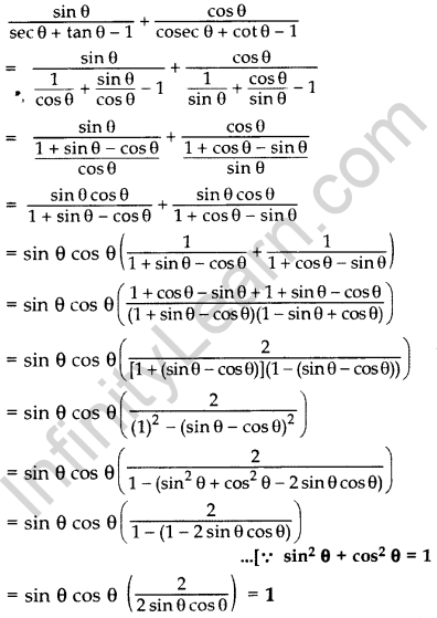 Important Questions for Class 10 Maths Chapter 8 Introduction to Trigonometry 62