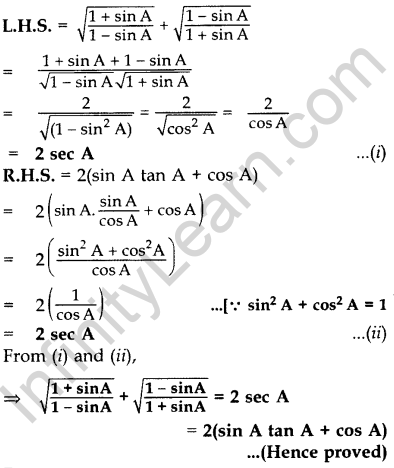 Important Questions for Class 10 Maths Chapter 8 Introduction to Trigonometry 64