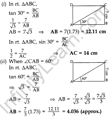 Important Questions for Class 10 Maths Chapter 8 Introduction to Trigonometry 72