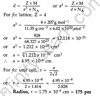 Important Questions for Class 12 Chemistry Chapter 1 The Solid State Class 12 Important Questions 10