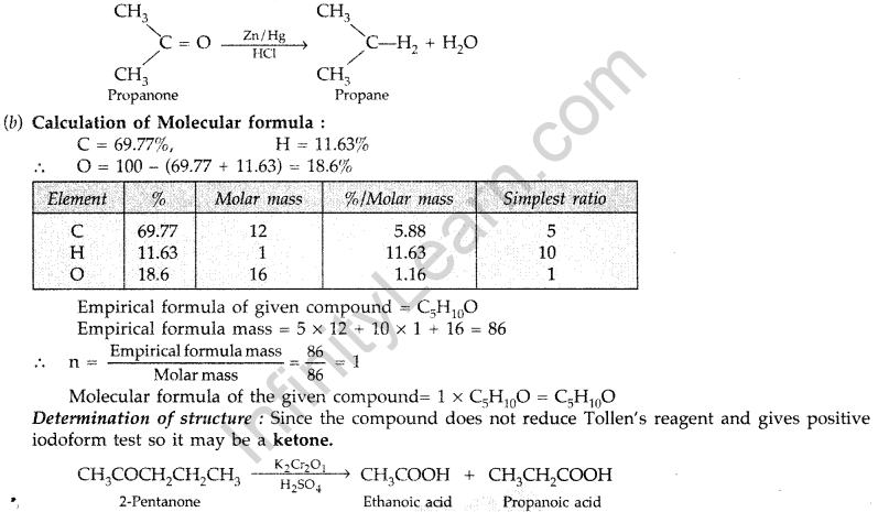 Important Questions for Class 12 Chemistry Chapter 12 Aldehydes, Ketones and Carboxylic Acids Class 12 Important Questions 43