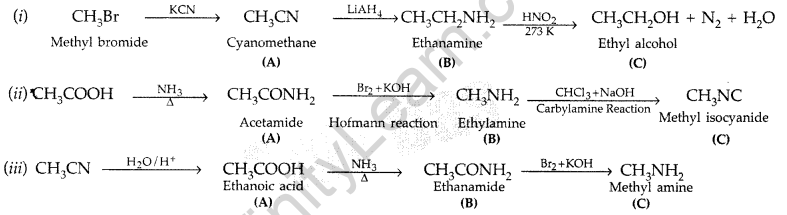 Important Questions for Class 12 Chemistry Chapter 13 Amines Organic Compounds Containing Nitrogen Class 12 Important Questions 57