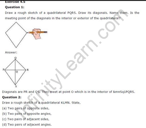 NCERT Solutions For Class 6 Maths Basic Geometrical Ideas Exercise 4.5 Q1