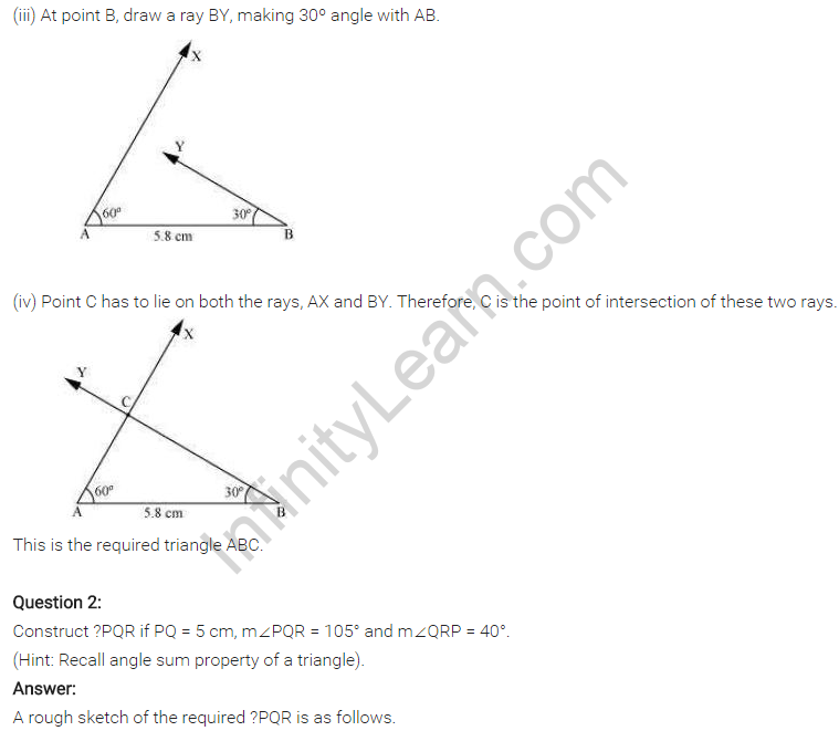 NCERT Solutions for Class 7 Maths Chapter 10 Practical Geometry Ex 10.4 Q2