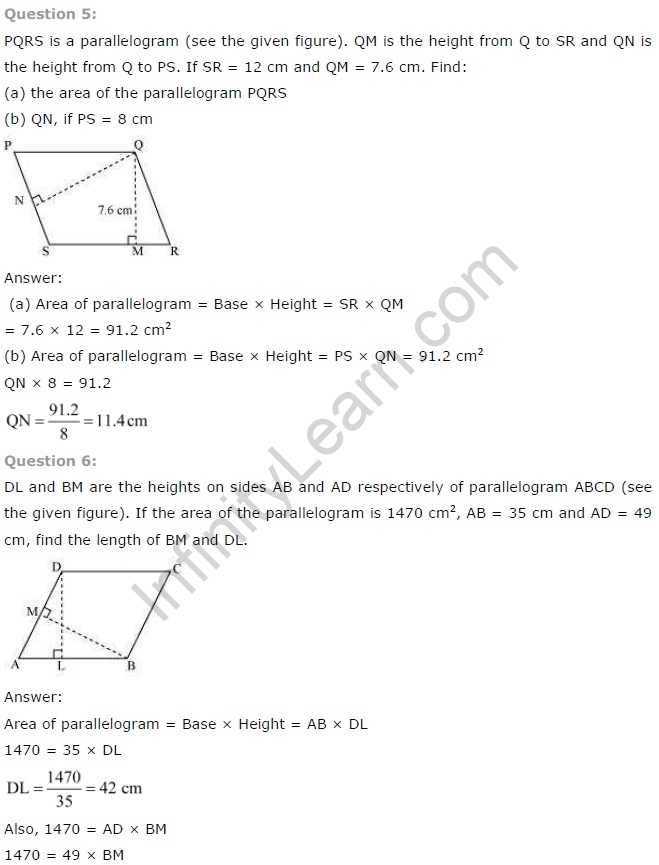 NCERT Solutions for Class 7 Maths Chapter 11 Perimeter and Area Ex 11.2 A5