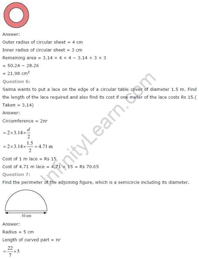NCERT Solutions for Class 7 Maths Chapter 11 Perimeter and Area Ex 11.3 Q3