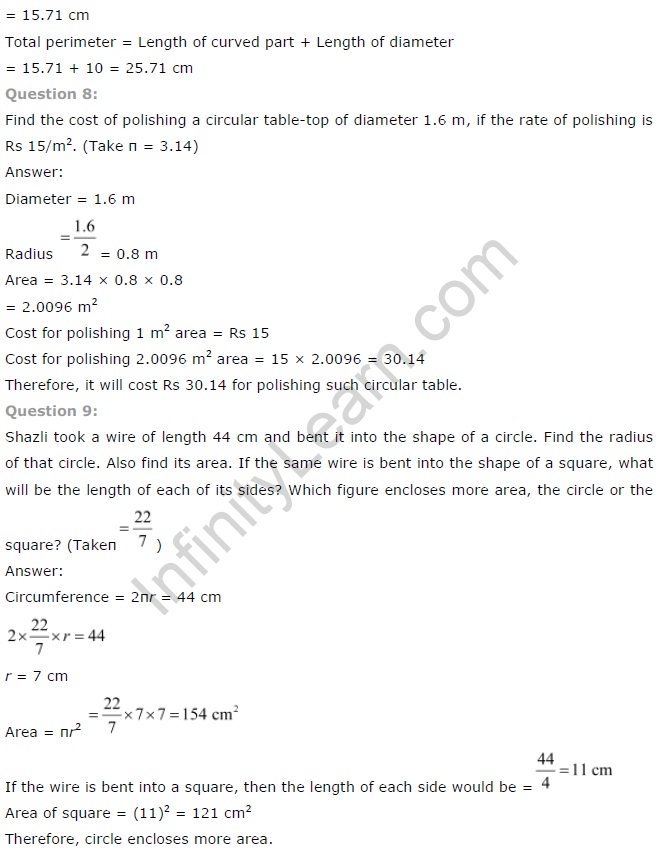 NCERT Solutions for Class 7 Maths Chapter 11 Perimeter and Area Ex 11.3 Q4