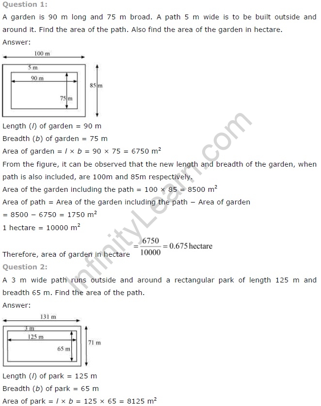 NCERT Solutions for Class 7 Maths Chapter 11 Perimeter and Area Ex 11.4 A1