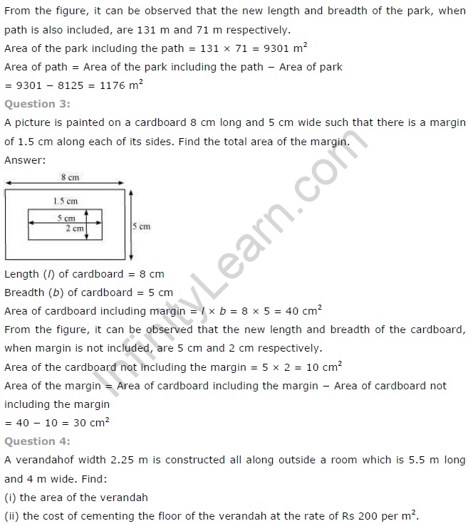 NCERT Solutions for Class 7 Maths Chapter 11 Perimeter and Area Ex 11.4 A2