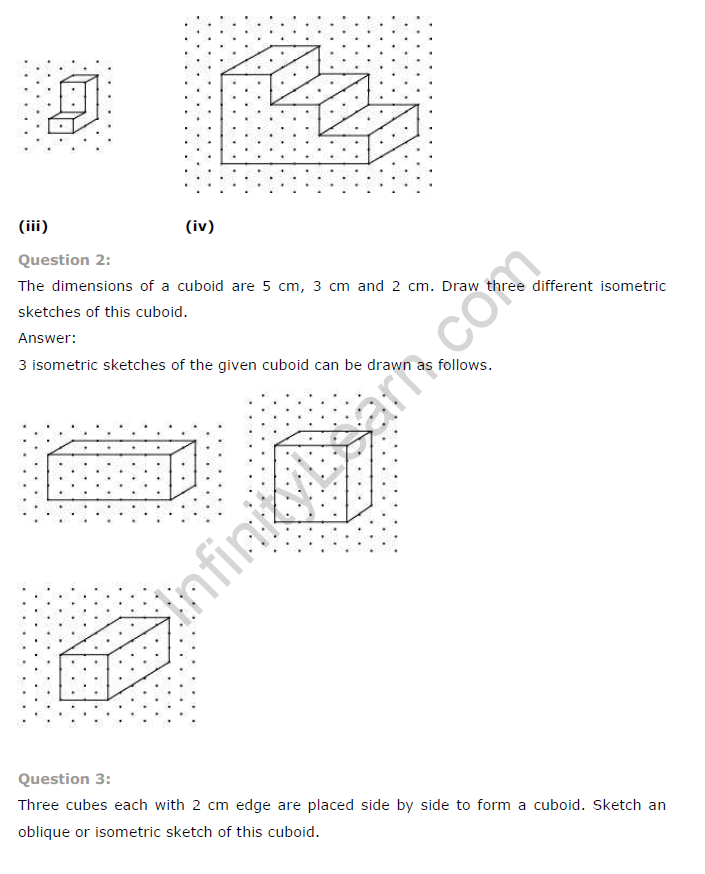 NCERT Solutions for Class 7 Maths Chapter 15 Visualising Solid Shapes Ex 15.2 Q1