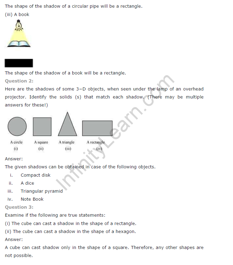 NCERT Solutions for Class 7 Maths Chapter 15 Visualising Solid Shapes Ex 15.4 Q2