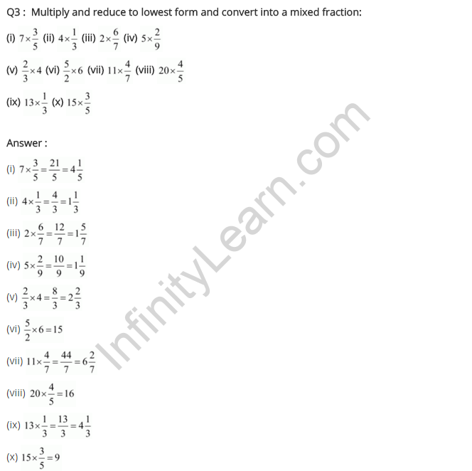 NCERT Solutions for Class 7 Maths Chapter 2 Fractions and Decimals Ex 2.2 Q3