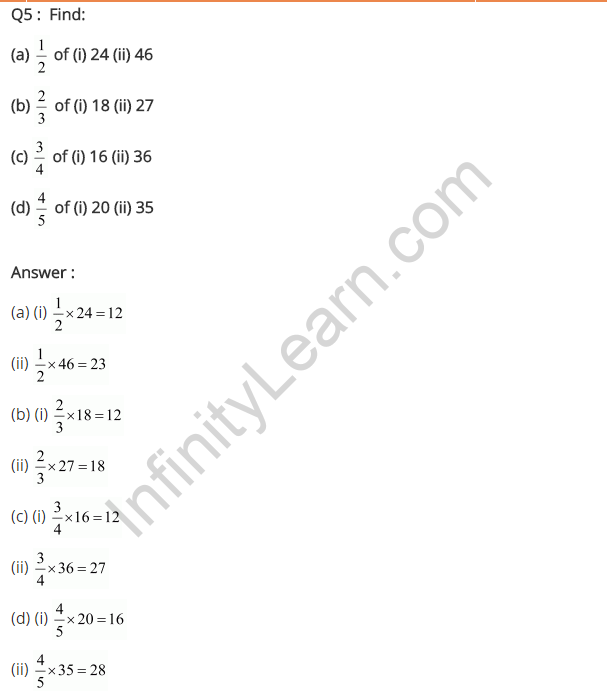NCERT Solutions for Class 7 Maths Chapter 2 Fractions and Decimals Ex 2.2 Q5