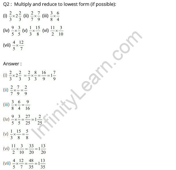 NCERT Solutions for Class 7 Maths Chapter 2 Fractions and Decimals Ex 2.3 Q2