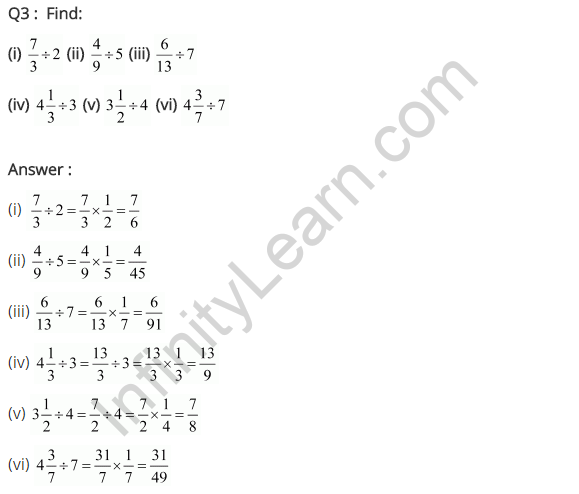 NCERT Solutions for Class 7 Maths Chapter 2 Fractions and Decimals Ex 2.4 Q3