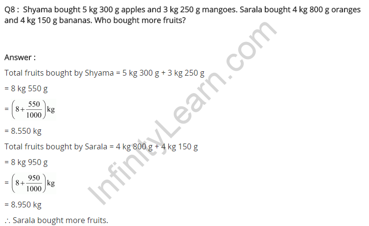 NCERT Solutions for Class 7 Maths Chapter 2 Fractions and Decimals Ex 2.5 Q8