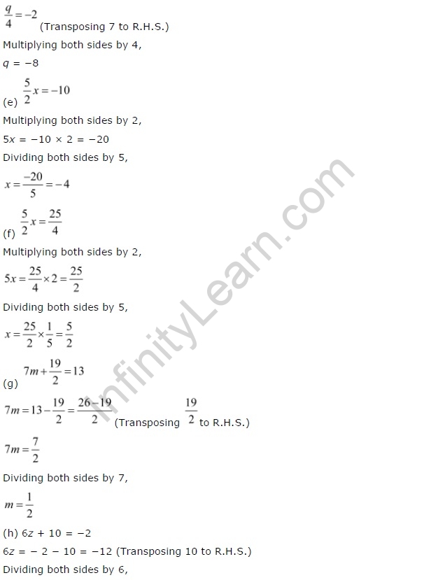 NCERT Solutions for Class 7 Maths Chapter 4 Simple Equations Ex 4.3 Q1.1