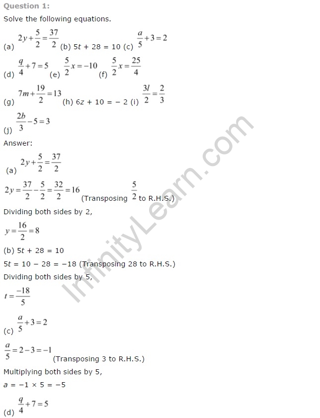 NCERT Solutions for Class 7 Maths Chapter 4 Simple Equations Ex 4.3 Q1