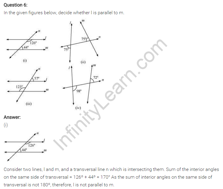 NCERT Solutions for Class 7 Maths Chapter 5 Lines and Angles Ex 5.2 Q5