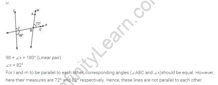 NCERT Solutions for Class 7 Maths Chapter 5 Lines and Angles Ex 5.2 Q7
