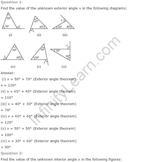 NCERT Solutions for Class 7 Maths Chapter 6 The Triangle and its Properties Ex 6.2 Q1