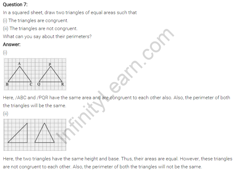 NCERT Solutions for Class 7 Maths Chapter 7 Congruence of Triangles Ex 7.2 Q5