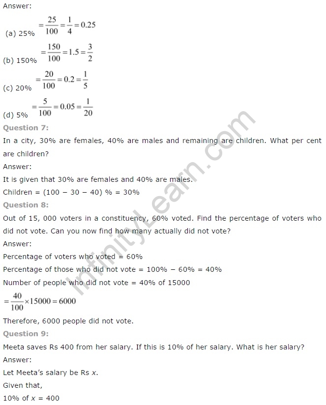 NCERT Solutions for Class 7 Maths Chapter 8 Comparing Quantities Ex 8.2 Q5