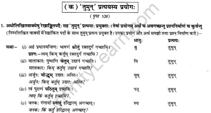 NCERT Solutions for Class 9th Sanskrit Chapter 17 Tumun Katvaa Layapa Pratyayanam Prayogah 1