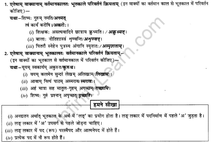 NCERT Solutions for Class 9th Sanskrit Chapter 7 Bhutakalah 9