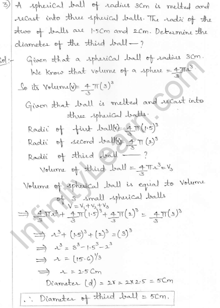 RD Sharma Class 10 Solutions Surface areas and Volumes Ex 16.1 Q3
