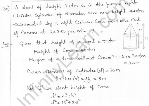 RD Sharma Class 10 Solutions Surface areas and Volumes Ex 16.1 Q30