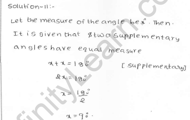 RD Sharma Class 7 Solutions 14.Lines and angles Ex-14.1 Q 11