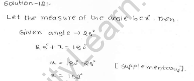 RD Sharma Class 7 Solutions 14.Lines and angles Ex-14.1 Q 12