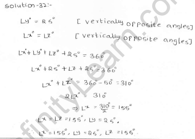 RD Sharma Class 7 Solutions 14.Lines and angles Ex-14.1 Q 32
