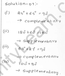 RD Sharma Class 7 Solutions 14.Lines and angles Ex-14.1 Q 7
